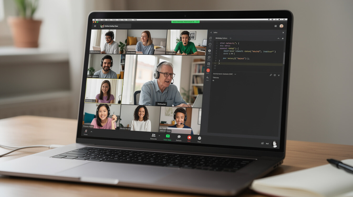 online coding class video call