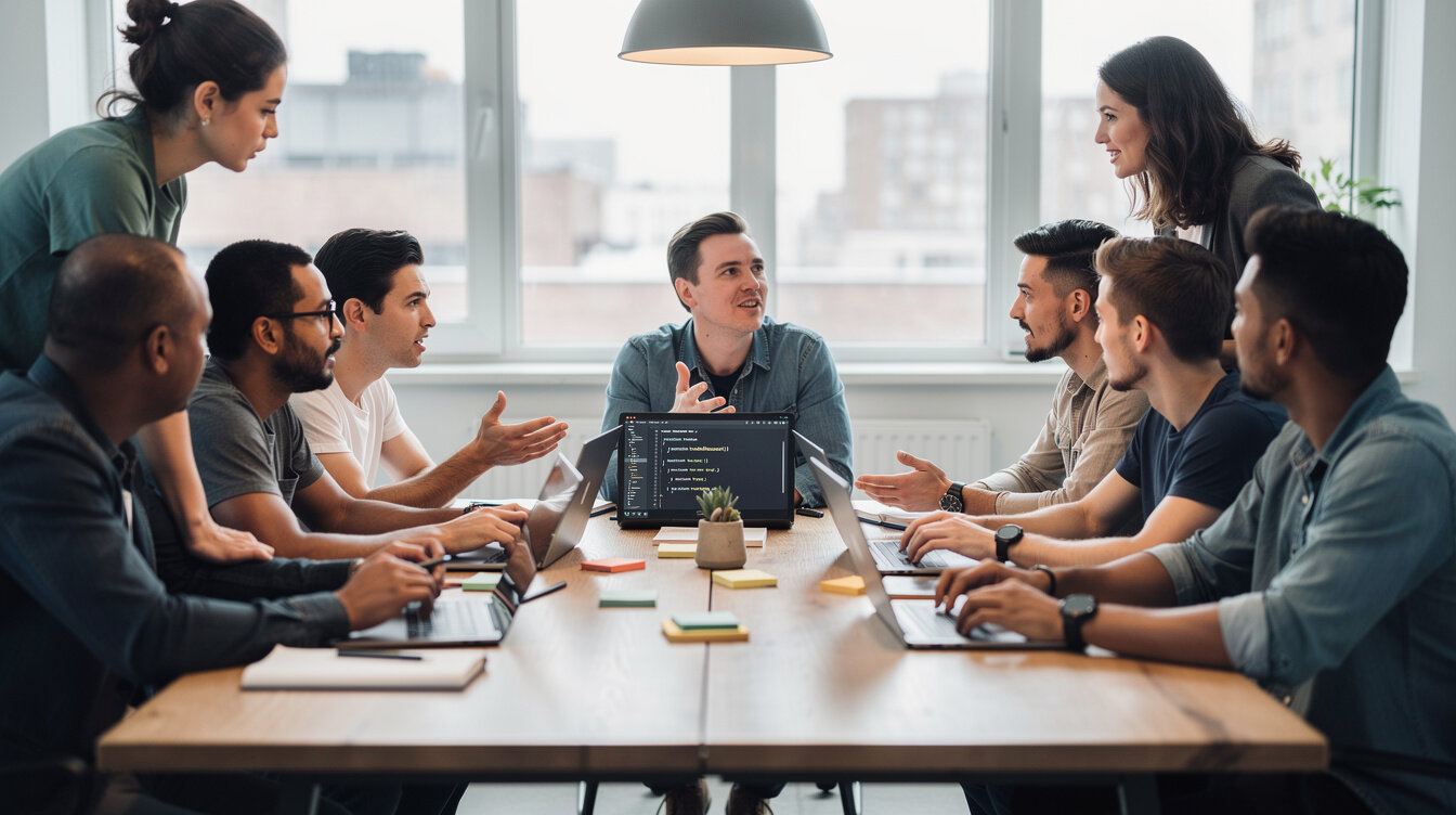 international team of developers